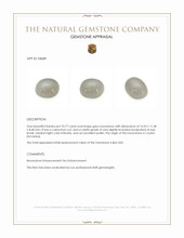 10.77 Ct. Cabochon Moonstone from Ceylon (Sri Lanka) Appraisal