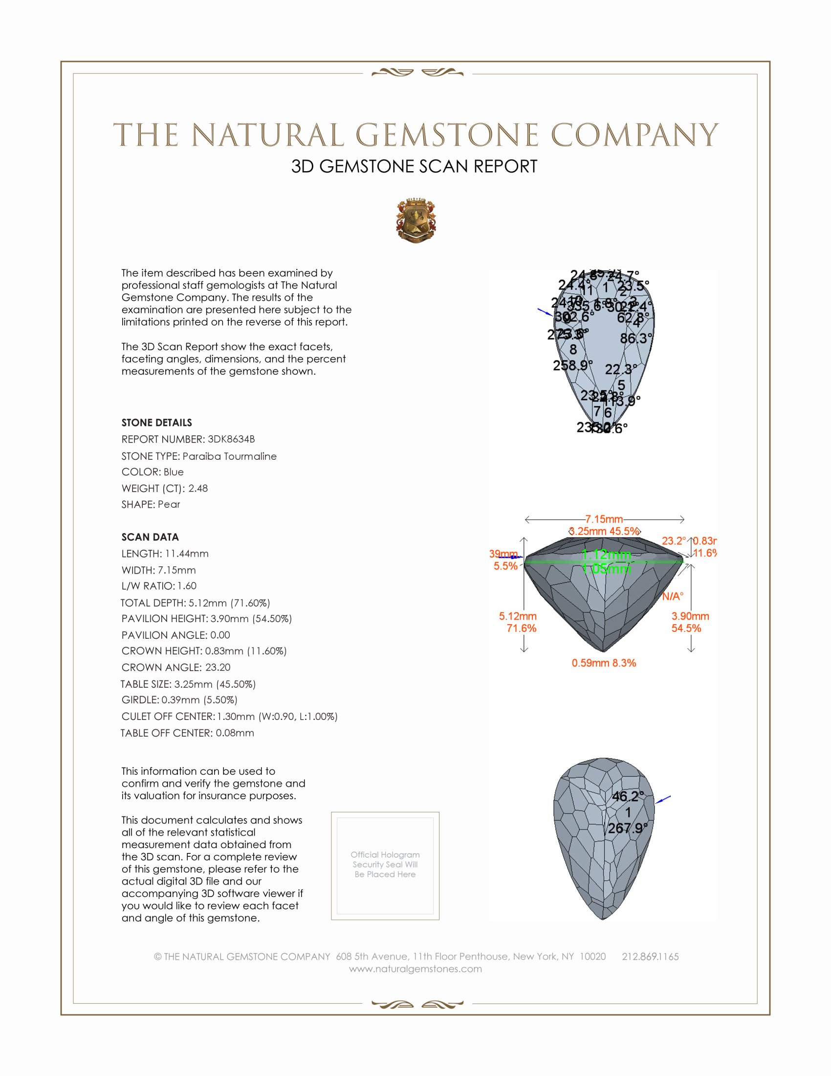 2.48 Ct. Paraiba Tourmaline from Mozambique