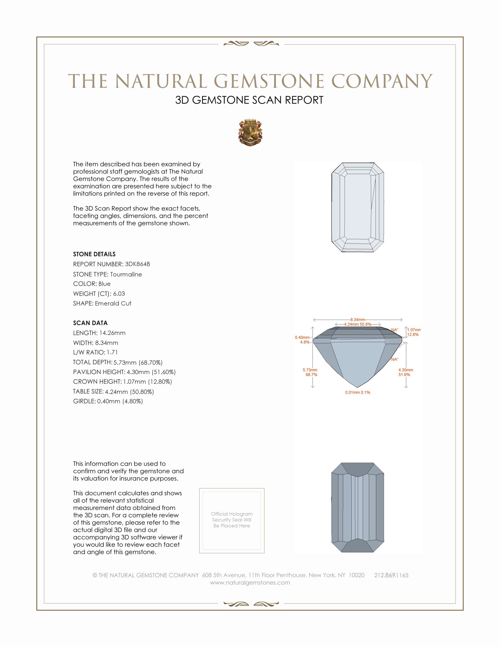 6.03 Ct. Tourmaline from Mozambique