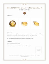 5.92 Ct. Citrine from Brazil Appraisal