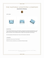 0.95 Ct. Blue Aquamarine from Mozambique Appraisal