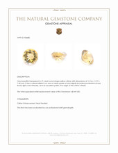 6.19 Ct. Yellow Citrine from Brazil Appraisal