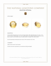 4.77 Ct. Yellow Citrine from Brazil Appraisal
