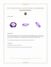 1.89 Ct. Amethyst from Africa Appraisal