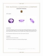 1.89 Ct. Amethyst from Africa Appraisal