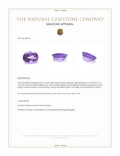 2.33 Ct. Purple Amethyst from Africa Appraisal