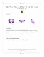 2.06 Ct. Amethyst from Africa Appraisal