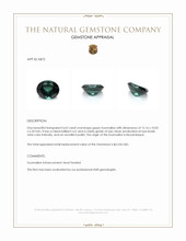 4.62 Ct. Green Tourmaline from Mozambique Appraisal