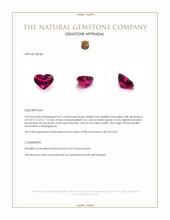 4.61 Ct. Pinkish Red Rubellite Tourmaline from Madagascar Appraisal