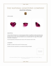 4.61 Ct. Rubellite Tourmaline from Madagascar Appraisal