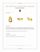 5.19 Ct. Yellow Citrine from Ceylon (Sri Lanka) Appraisal