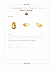 5.32 Ct. Yellow Citrine from Ceylon (Sri Lanka) Appraisal