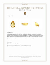 3.95 Ct. Yellow Citrine from Ceylon (Sri Lanka) Appraisal