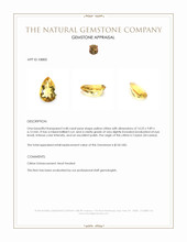 4.48 Ct. Yellow Citrine from Ceylon (Sri Lanka) Appraisal