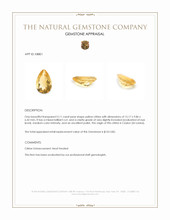 5.11 Ct. Citrine from Ceylon (Sri Lanka) Appraisal