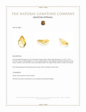 4.32 Ct. Yellow Citrine from Ceylon (Sri Lanka) Appraisal