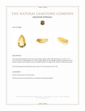 4.58 Ct. Yellow Citrine from Ceylon (Sri Lanka) Appraisal