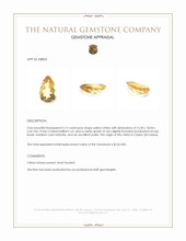 5.12 Ct. Yellow Citrine from Ceylon (Sri Lanka) Appraisal