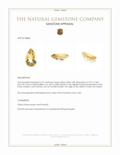 4.37 Ct. Yellow Citrine from Ceylon (Sri Lanka) Appraisal