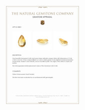 4.08 Ct. Yellowish Orange Citrine from Ceylon (Sri Lanka) Appraisal