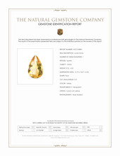 4.53 Ct. Yellow Citrine from Ceylon (Sri Lanka) Scan Report