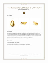 4.83 Ct. Yellow Citrine from Ceylon (Sri Lanka) Appraisal