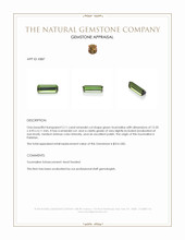 2.11 Ct. Tourmaline from Pakistan Appraisal