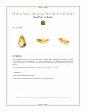 4.43 Ct. Citrine from Ceylon (Sri Lanka) Appraisal