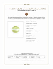 1.34 Ct. Greenish Yellow Cabochon Chrysoberyl from Ceylon (Sri Lanka) Scan Report