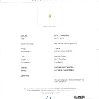 2.09 Ct. Cabochon Chrysoberyl from Ceylon (Sri Lanka) Scan Report