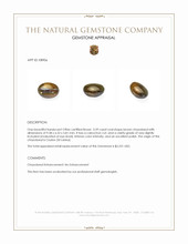 3.59 Ct. Cabochon Chrysoberyl from Ceylon (Sri Lanka) Appraisal