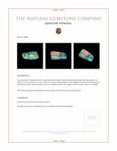 8.90 Ct. Boulder Opal from Australia Appraisal