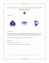 2.36 Ct. Amethyst from Ceylon (Sri Lanka) Appraisal