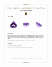2.16 Ct. Amethyst from Ceylon (Sri Lanka) Appraisal