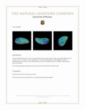 14.53 Ct. Multi Color Boulder Opal from Australia Appraisal