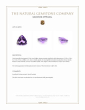 2.06 Ct. Amethyst from Ceylon (Sri Lanka) Appraisal