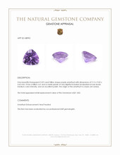 2.09 Ct. Purple Amethyst from Ceylon (Sri Lanka) Appraisal