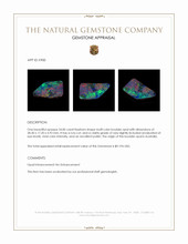 24.85 Ct. Boulder Opal from Australia Appraisal
