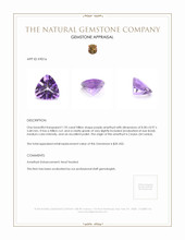 1.95 Ct. Amethyst from Ceylon (Sri Lanka) Appraisal