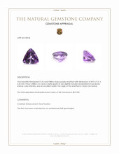 2.26 Ct. Amethyst from Ceylon (Sri Lanka) Appraisal