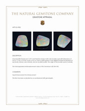 14.39 Ct. Multi Color Crystal Opal (Jelly Opal) from Australia Appraisal