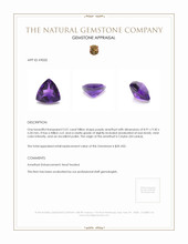 2.01 Ct. Amethyst from Ceylon (Sri Lanka) Appraisal