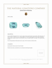 70.12 Ct. Aquamarine from Brazil Appraisal
