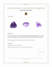 2.26 Ct. Amethyst from Ceylon (Sri Lanka) Appraisal