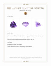 2.26 Ct. Amethyst from Ceylon (Sri Lanka) Appraisal