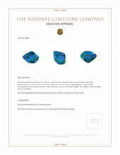 18.75 Ct. Boulder Opal from Australia Appraisal