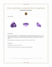 2.12 Ct. Amethyst from Ceylon (Sri Lanka) Appraisal