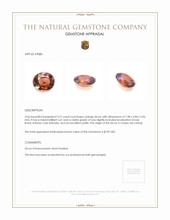 2.21 Ct. Zircon from Ceylon (Sri Lanka) Appraisal