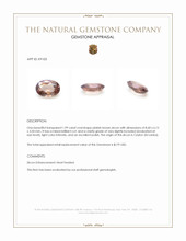 1.99 Ct. Pinkish Brown Zircon from Ceylon (Sri Lanka) Appraisal