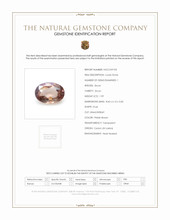 1.99 Ct. Pinkish Brown Zircon from Ceylon (Sri Lanka) Scan Report